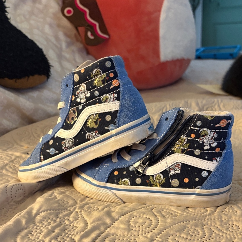 Vans Kids Space-Themed Blue Sneakers 9T